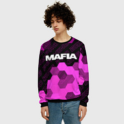 Свитшот мужской Mafia pro gaming: символ сверху, цвет: 3D-черный — фото 2