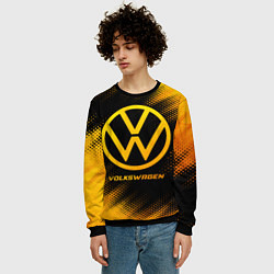 Свитшот мужской Volkswagen - gold gradient, цвет: 3D-черный — фото 2