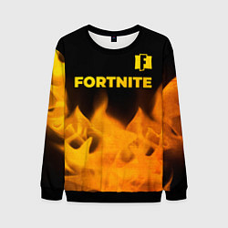 Свитшот мужской Fortnite - gold gradient: символ сверху, цвет: 3D-черный