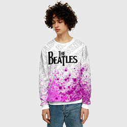 Свитшот мужской The Beatles rock legends посередине, цвет: 3D-белый — фото 2