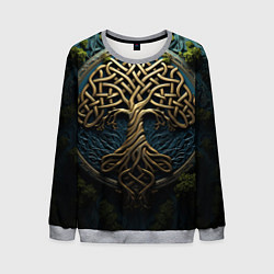 Свитшот мужской Кельты: древо жизни, цвет: 3D-меланж