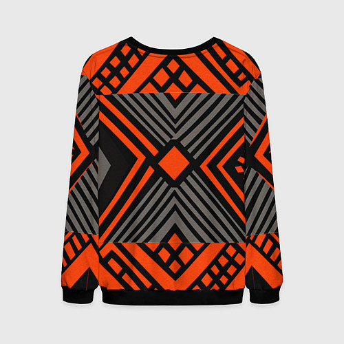 Мужской свитшот Узор в этническом стиле племени масаев / 3D-Черный – фото 2