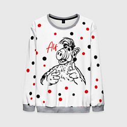 Свитшот мужской Альф и конфетти, цвет: 3D-меланж