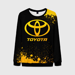 Свитшот мужской Toyota - gold gradient, цвет: 3D-черный