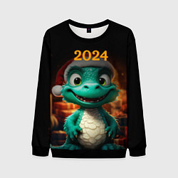 Мужской свитшот Зеленый дракон 2024