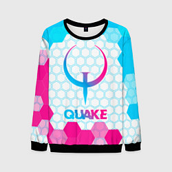 Свитшот мужской Quake neon gradient style, цвет: 3D-черный