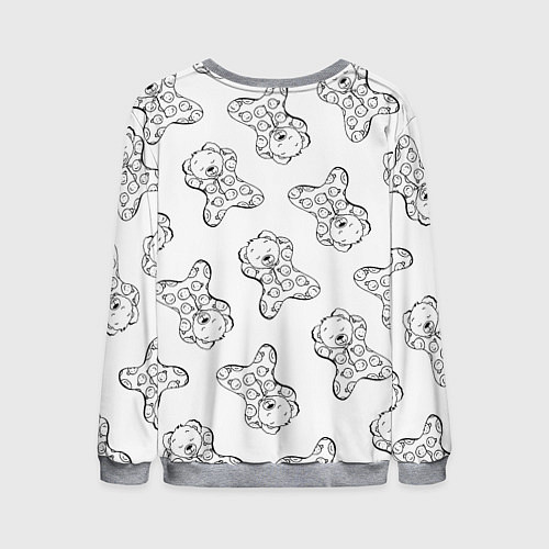 Мужской свитшот Сончас у медвежат - раскраска / 3D-Меланж – фото 2