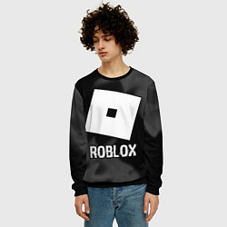 Свитшот мужской Roblox glitch на темном фоне, цвет: 3D-черный — фото 2