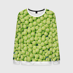 Свитшот мужской Много теннисных мячей, цвет: 3D-белый