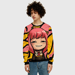 Свитшот мужской Аня Форджер лицо, цвет: 3D-черный — фото 2