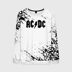 Свитшот мужской ACDC rock collection краски черепа, цвет: 3D-белый