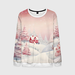 Мужской свитшот Снежное сияние ночи