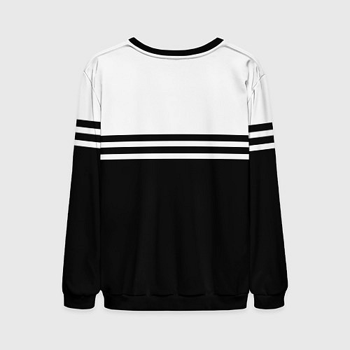 Мужской свитшот Ливерпуль - черно-белый / 3D-Черный – фото 2