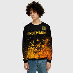 Свитшот мужской Lindemann - gold gradient посередине, цвет: 3D-черный — фото 2
