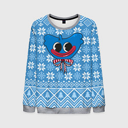 Свитшот мужской Huggy Wuggy christmas sweater, цвет: 3D-меланж