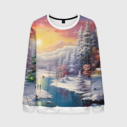 Мужской свитшот Сказочное сияние нового года