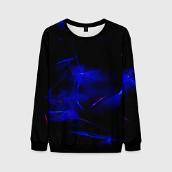 Свитшот мужской Синий дым узоры, цвет: 3D-черный