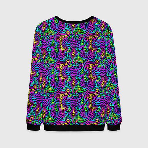 Мужской свитшот Multicolored stripes / 3D-Черный – фото 2