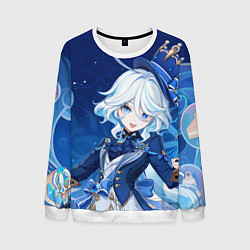 Свитшот мужской Furina Genshin Impact, цвет: 3D-белый