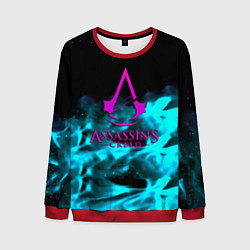 Мужской свитшот Assassins Creed flame neon