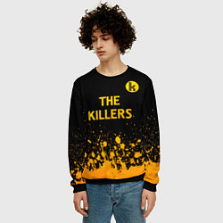 Свитшот мужской The Killers - gold gradient посередине, цвет: 3D-черный — фото 2