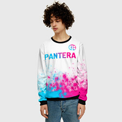 Свитшот мужской Pantera neon gradient style посередине, цвет: 3D-черный — фото 2