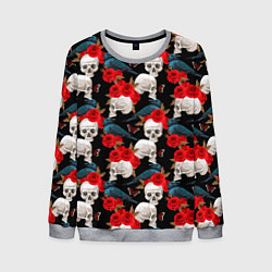 Мужской свитшот Skull in roses