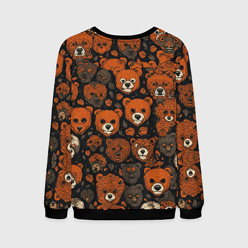 Мужской свитшот Мишки сердитые / 3D-Черный – фото 2
