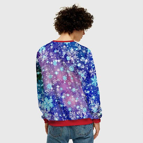 Мужской свитшот Новогодняя Сейлор Мун / 3D-Красный – фото 4