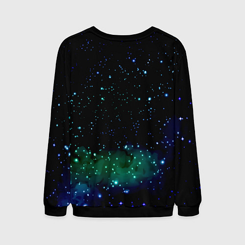 Мужской свитшот Сейлор Мун - космос / 3D-Черный – фото 2