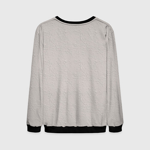 Мужской свитшот Нежные розовые розы на стене / 3D-Черный – фото 2