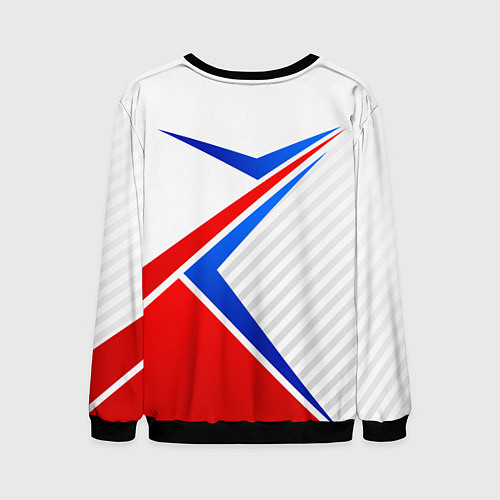 Мужской свитшот Герб РФ - классические цвета флага / 3D-Черный – фото 2