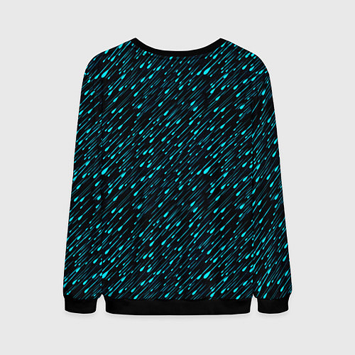 Мужской свитшот Цветной дождь / 3D-Черный – фото 2
