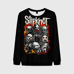 Свитшот мужской Slipknot метал-группа, цвет: 3D-черный