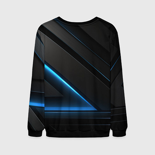 Мужской свитшот Blue black neon / 3D-Черный – фото 2