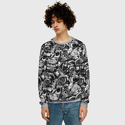 Свитшот мужской Автотюнинг - запчасти, цвет: 3D-меланж — фото 2