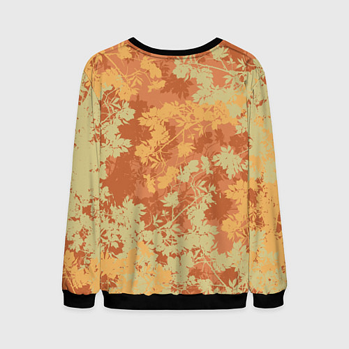 Мужской свитшот Зеленый древесный дракон с листьями / 3D-Черный – фото 2