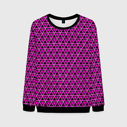 Свитшот мужской Розовые и чёрные треугольники, цвет: 3D-черный