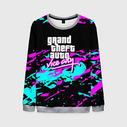 Свитшот мужской GTA vice city неоновые краски, цвет: 3D-меланж
