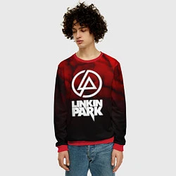 Свитшот мужской Linkin park strom честер, цвет: 3D-красный — фото 2