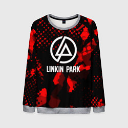 Мужской свитшот Linkin park краски текстуры