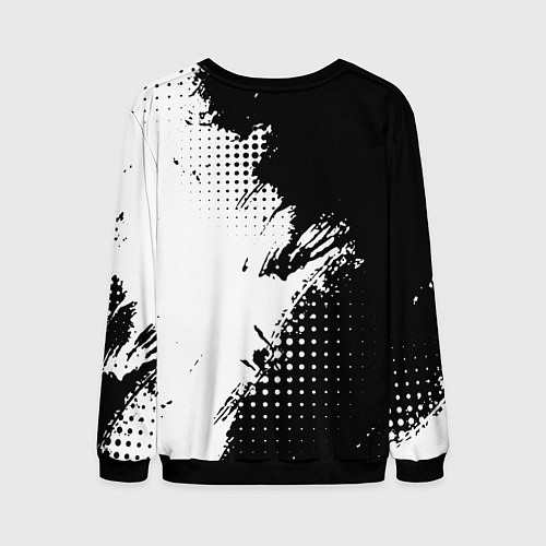 Мужской свитшот Фрирен - в белой ночнушке / 3D-Черный – фото 2