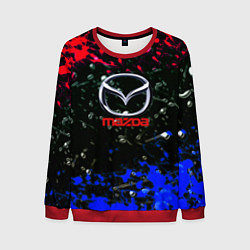 Свитшот мужской Mazda краски абстракция спорт, цвет: 3D-красный