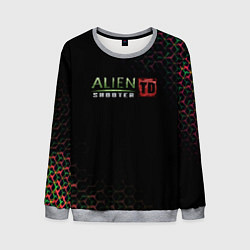 Свитшот мужской Alien Shooter космос тема, цвет: 3D-меланж