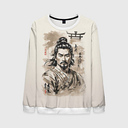 Свитшот мужской Vintage samurai, цвет: 3D-белый