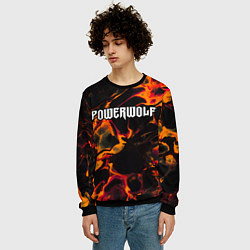 Свитшот мужской Powerwolf red lava, цвет: 3D-черный — фото 2