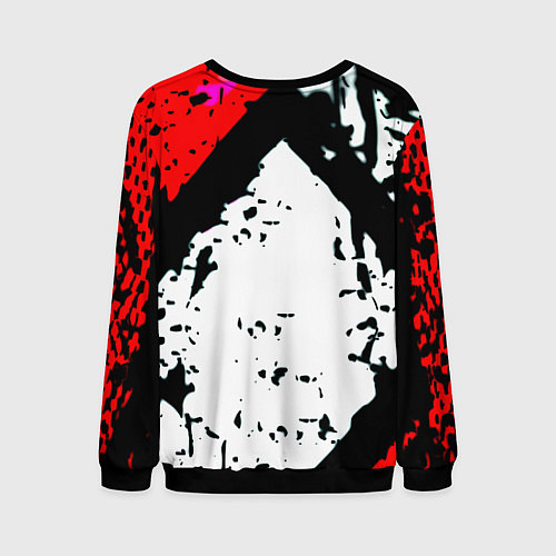 Мужской свитшот Россия краски текстура / 3D-Черный – фото 2