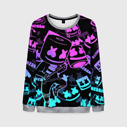 Мужской свитшот Marshmello neon pattern