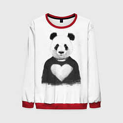 Свитшот мужской Love panda, цвет: 3D-красный