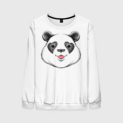Свитшот мужской Влюблённый панда, цвет: 3D-белый